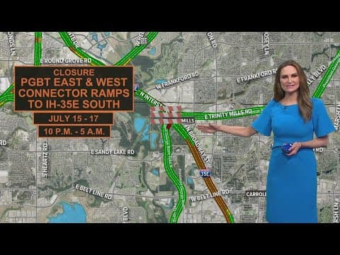 NTTA schedules overnight road repairs impacting major tollway connection in Plano, Carrollton area