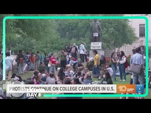 Protests continue on college campuses in U.S.