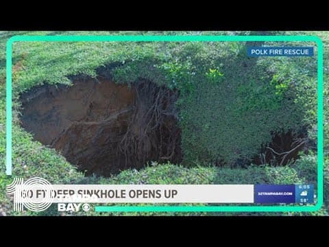60-foot deep sinkhole opens in Polk County