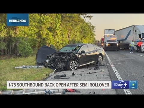 Lanes on I-75 in Hernando County closed for hours after early morning crash