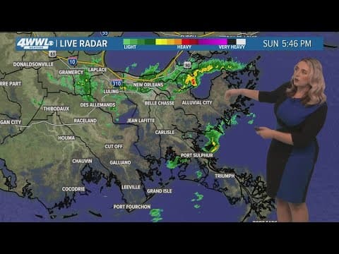 New Orleans 5:30pm Weather: Spotty rain, warm early this week
