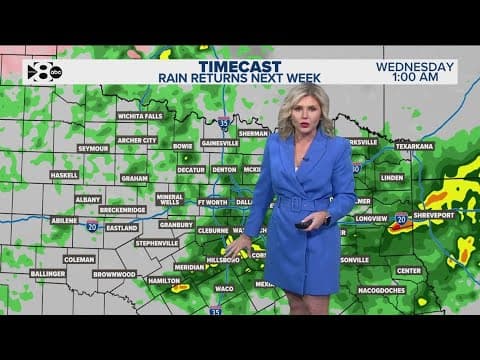 DFW Weather | When to expect rain this week in 14 day forecast