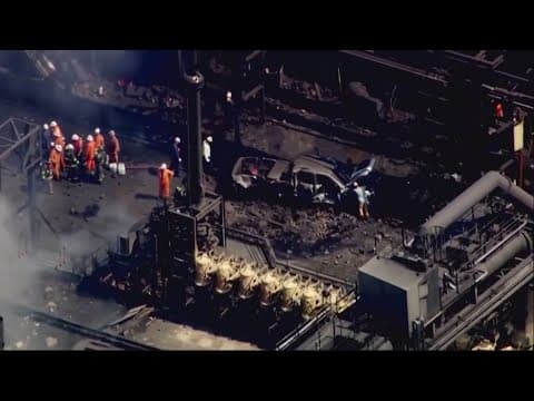 Employees return to steel plant, just 1 day after a deadly explosion