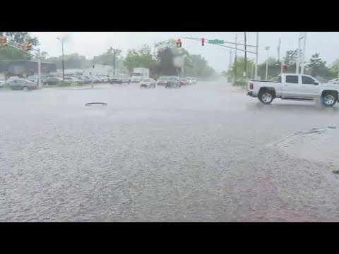 Heavy rain causing flooding on Indy's east side
