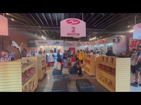 Fans line up for 'Hali 1' shoe debut at pop-up shop in Indianapolis