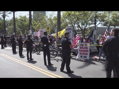 Protests erupt over Drag Queen Story Hour outside New Children's Museum
