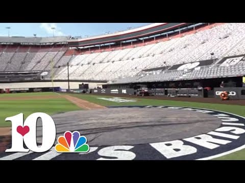 MLB Speedway Classic postponed due to rain delay, expected to resume at 1 p.m. on August 3.