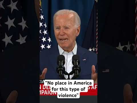 President Biden speaks after Trump assassination attempt  #trump  #biden