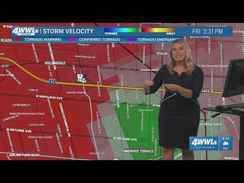 Weather Watch: Tornado Warning issued for parts of Jefferson Parish