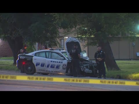 Dallas police car involved in crash