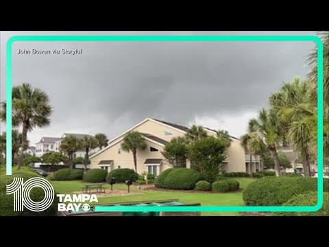 Funnel cloud forms in Miramar Beach