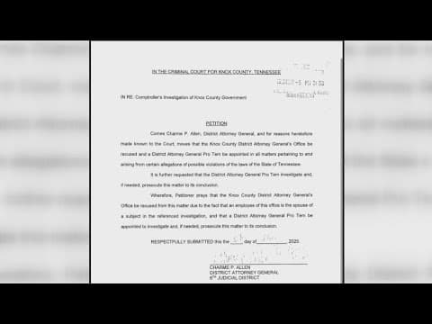 Knox Co. DA recuses herself from any potential criminal investigation into Trustee Justin Biggs, oth