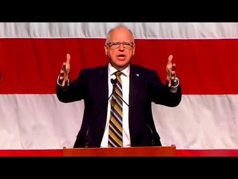 Tim Walz full speech in Minnesota after Donald Trump wins presidency