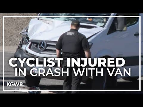 Bicycle and van crash in Washington County