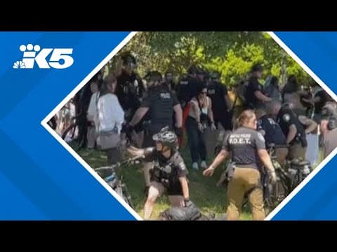 RAW: Seattle police arrest multiple people at Cal Anderson Park protest