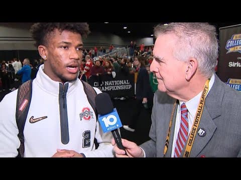 Caleb Downs | Ohio State Media Day at CFP National Championship in Atlanta