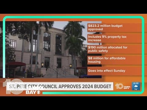 St Pete City Council approves $823M budget, goes into effect Sunday