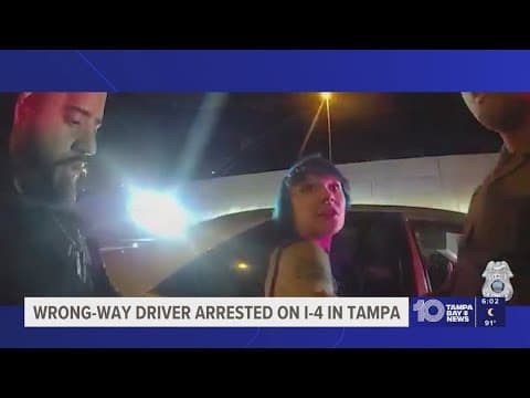 Accused wrong-way driver claims she 'wasn't driving' during DUI arrest on I-4 in Tampa