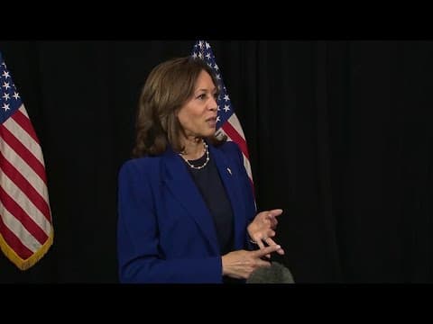 Vice President Kamala Harris speaks with the press in Madison, Wisconsin (10.31.24)