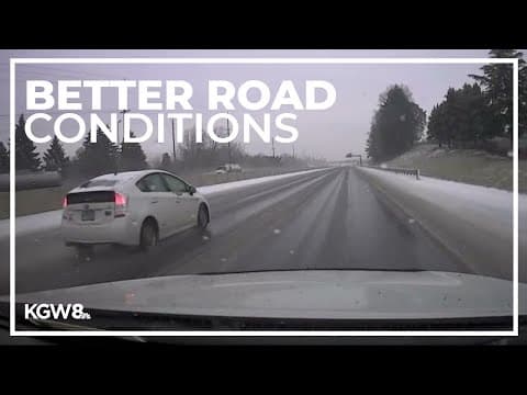 Road conditions start to improve in Portland area as temperatures gradually warm