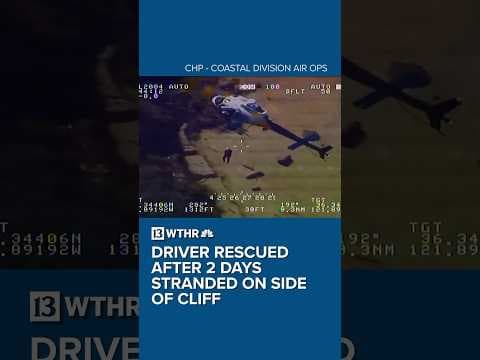 Driver rescued after two days stranded on side of cliff