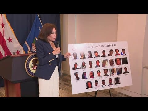 'Tell these families crime is down' | Jeanine Pirro pushes back against crime stats in DC