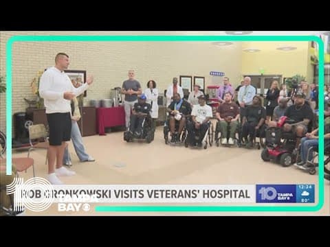 Rob Gronkowski visits Veterans' Hospital in Tampa