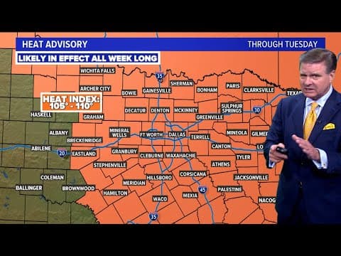 DFW Weather: Heat advisory likely in effect for the rest of the week as hot temps stick around
