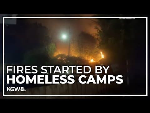Northeast Portland homeless camp starts 2 fires in one weekend