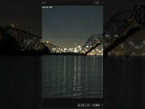 WATCH: Francis Scott Key Bridge collapses after hit by ship in Baltimore