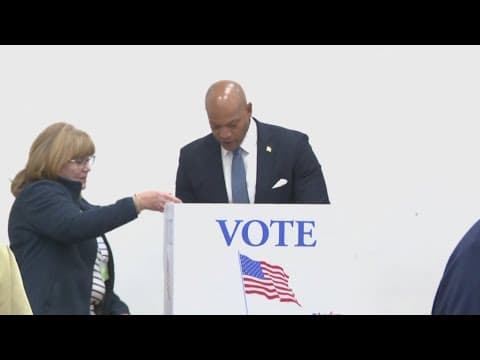 Maryland Gov. Wes Moore cast his vote early in Annapolis