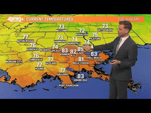 New Orleans Weather: Lower humidity makes it feel better the next few days