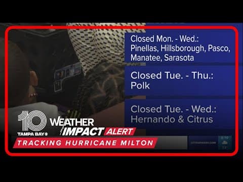 Tampa Bay schools start to close to prepare for Milton