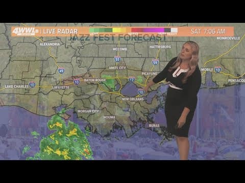 New Orleans weather: warm Saturday with stray shower chances