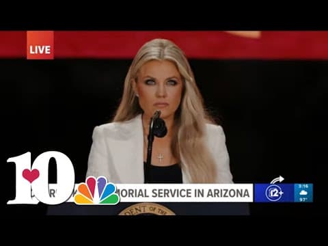 Charlie Kirk's wife speaks on forgiveness at his memorial service