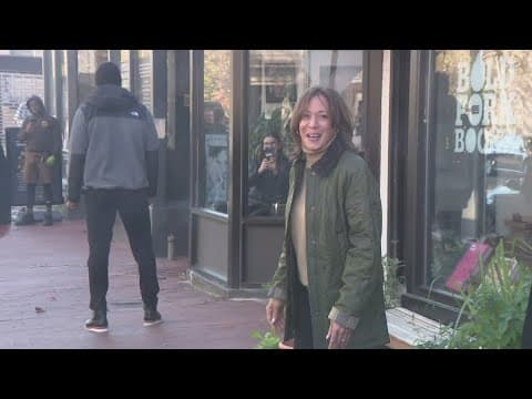 Kamala Harris visits DC bookstore for Small Business Saturday
