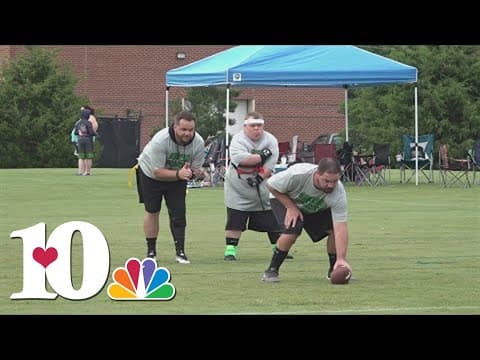 Special Olympians compete in flag football in West Knoxville
