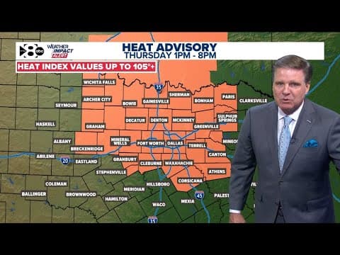 DFW Weather: Heat advisories trigger WFAA Weather Alert Day for North Texas