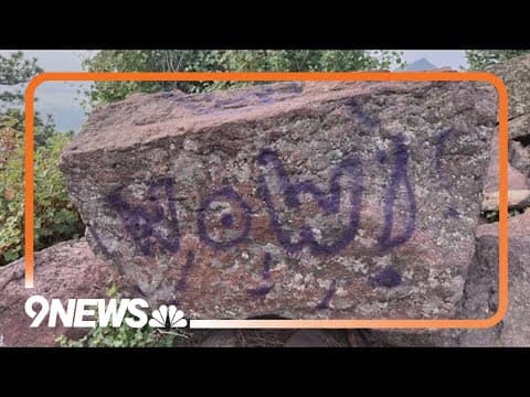 Graffiti found on trail at Green Mountain