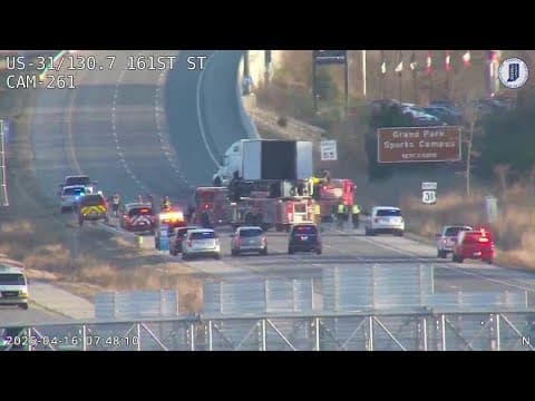 Northbound U.S. 31 closed in Westfield after fatal crash between semi, car