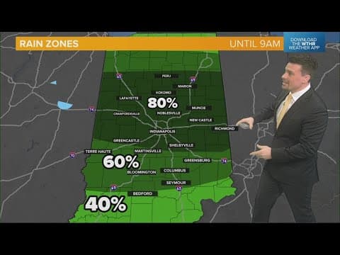 Tracking scattered downpours and thunder Friday morning across Indiana, more storms on Sunday
