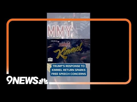 Trump's response to Kimmel return sparks free speech concerns