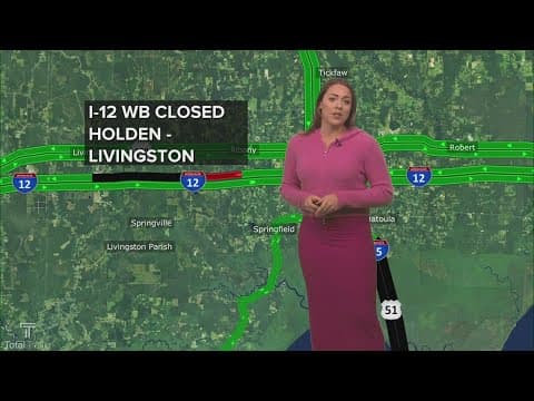 WWL Louisiana Severe Weather traffic update – Tuesday 10:30AM