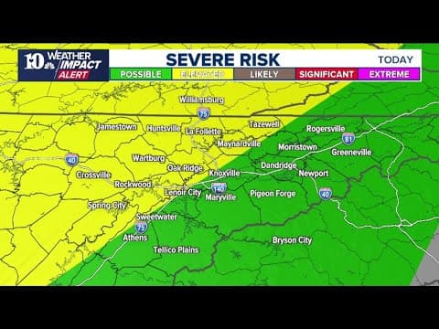 Here's what you need to know about potentially strong storms moving into East TN this afternoon