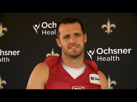 Derek Carr says he feels more at ease starting Year 2 as Saints QB