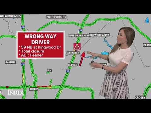 Eastex Freeway shut down due to deadly wrong-way crash heading north near Kingwood Drive