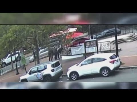 New video allegedly shows federal officers destroying protest sign