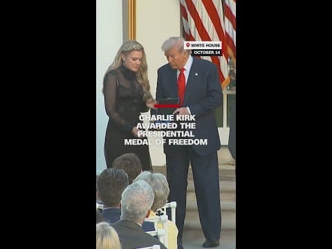President Trump posthumously awards Charlie Kirk the Presidential Medal of Freedom