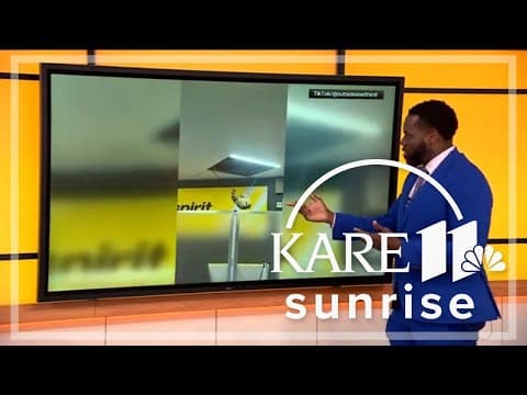 Raccoon falls from ceiling in New York airport