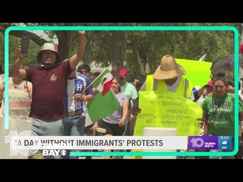 Hundreds of people take the streets across Tampa Bay area for 'A Day Without Immigrants' protests
